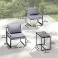 thumbnail image 3 of Outsunny Outdoor Bistro Set with Thick Cushions 3 Pieces, Grey, 3 of 10