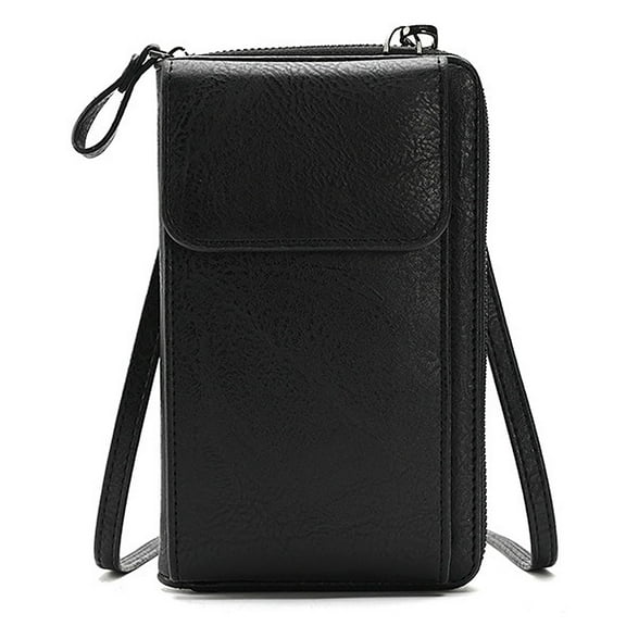 Cell Phone Bag Small Shoulder Purse Leather Travel RFID Card Slots Wallet Case