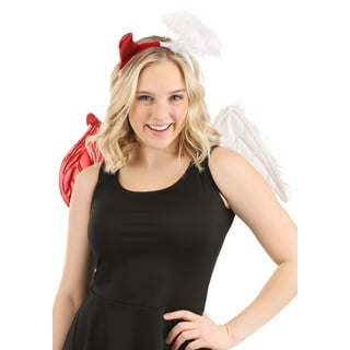 FunNY FASHION Adult Mini Cupid Angel Devil Feather Wings Valentines Cosplay  Accessory 