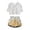 White, variant on ibiyuan Women'S 2 Piece Outfits Women's Casual Round Neck Shorts Suit Set Comfortable Spring Autumn Daily Outfit Wear