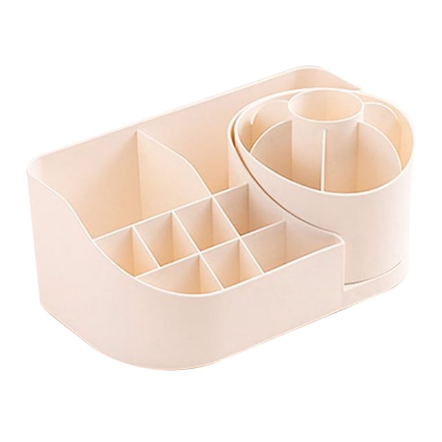 Photo Storage Box, Multifunctional Rotating Storage Box Desktop Office Stationery Bedroom Makeup Brush Lipstick Storage Living Room Kitchen Utensils Partition
