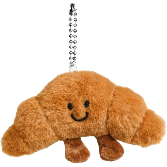 Breloque de Sac à Pain Brun, Porte-Clés en Peluche à la Mode pour Sacs à Main, Accessoires de Sac à Main, Breloques de Voiture, Breloques de Clé en PU