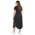thumbnail image 3 of Vestido camisero Roman Fashion 2137 Negro Talla Extra, 3 of 6