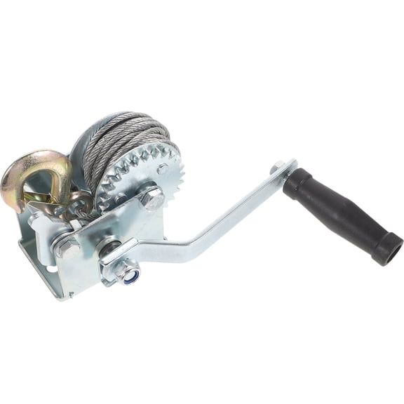 UPOUART Portable Metal Hand Winch 500lb Capacity for Car Trailer Boat Lifting and Pulling