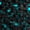 Black Teal, variant on Castle Fairy Futuristic Cube Texture Twin Quilt Set 2 Pieces,Minimalist Cyan Neon Outline Twin Coverlet Set,Black Teal,1 Bedspread and 1 Pillowcase