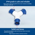 thumbnail image 3 of 2-Way Splitter 16A 220V Ip44 2 Way 3 Pin Industrial Site & Wall Socket, 3 of 9