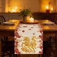 thumbnail image 6 of Tuvgenk New Year Table Runners Linen Red Table Runners 72.1 x 13 inch for Lunar Spring Festival Party Decoration, 6 of 6