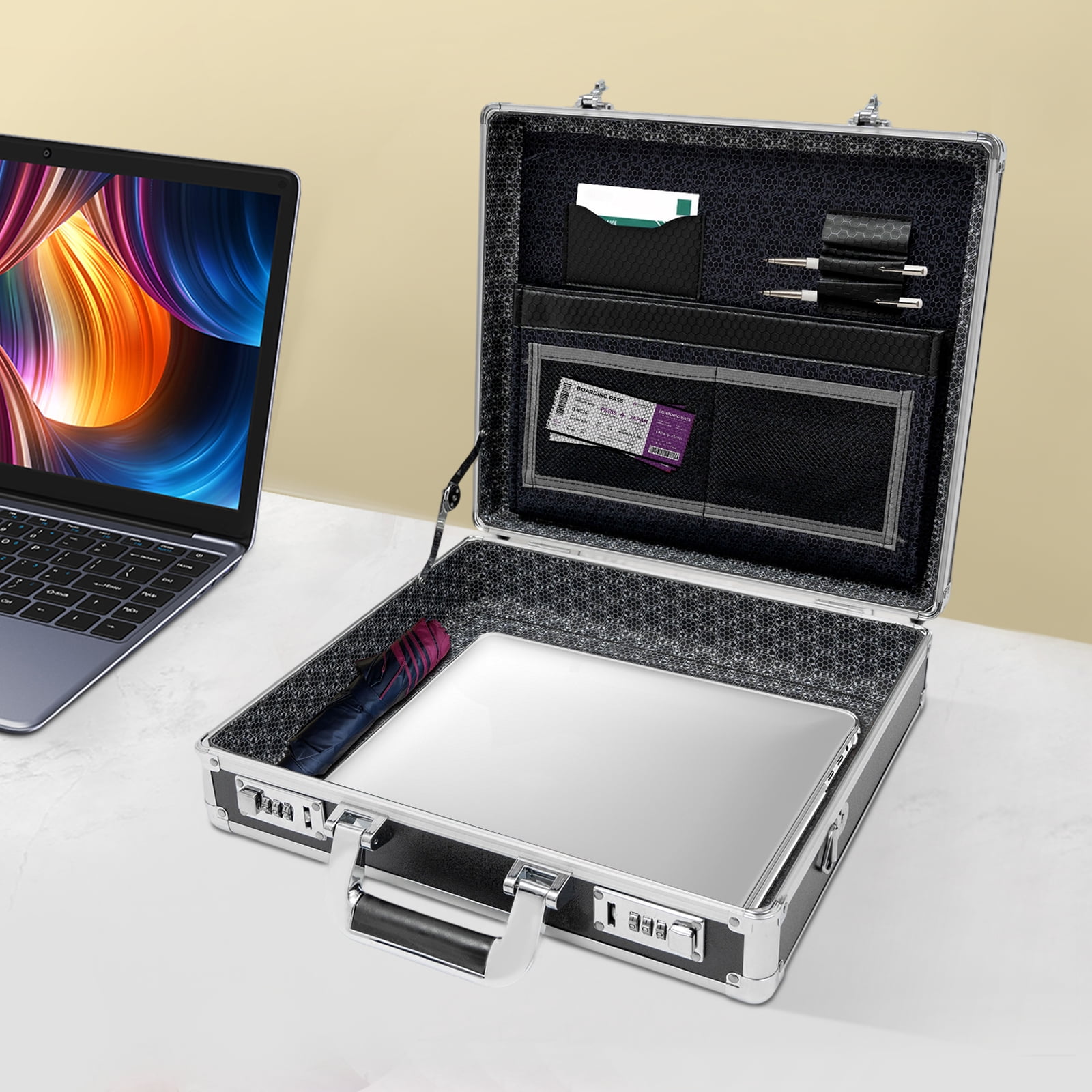 38*11*33cm 5-10kg Locking Briefcase ombination Lock Hard Security Briefcase for Bussiness Men and Women