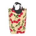 thumbnail image 2 of Kll Cherry Laundry Hamper,Large Canvas Fabric Lightweight Storage Basket Toy Organizer Dirty Clothes Collapsible Waterproof For College Dorms,Children Bedroom,Bathroom, 2 of 6