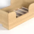 thumbnail image 2 of Bellemave Low Montessori 2-in-1 Beds, Wood Small Floor Bed Frame with Cute Ear Shaped Headboard for Aged 3-6 Years, No Box Spring Needed, Natural, 2 of 7
