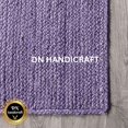 thumbnail image 3 of DN HANDICRAFT Carpet Rugs For Living Room Hand Braided Reversible Indoor and Outdoor Carpet Rectangle Blue Jute Area Rug (7x7 Sq Feet), 3 of 5