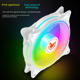 thumbnail image 3 of Ventilador Argb de 12 cm, ventilador de refrigeración de chasis para computadora de escritorio, ventilador de refrigeración por agua RGB sincrónico, 3 of 5