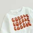 thumbnail image 7 of WIBACKER Infant Boy Girls' Wave Gobble Letter Sweatsuit 2Pcs Toddler Kids Long Sleeve Crewneck Tops Pants Casual Outfits, 7 of 7