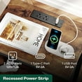 thumbnail image 6 of Nightstand with Charging Station, 27.6 Inch Bedside Table with Fabric Drawers, End Table with USB Ports and Outlets, Night Stand for Bedroom, 6 of 10