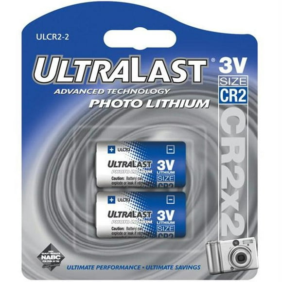 Ultralast 3V CR2 Lithium Photo Battery - 2 Pack