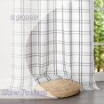 thumbnail image 3 of Buffalo Plaid Window Treatment Set,Light Filtering Curtain Woven Lines Pattern Drapes for Living Room and Bedroom, Semi Sheer Rod Pocket Modern Farmhouse Style 2 Panels 40"x84",Black&White, 3 of 7