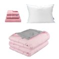 thumbnail image 1 of Edredón Dos vistas Individual Rogga Rosa - Gris Perla + Sábanas Royal + Almohada Royal, 1 of 8