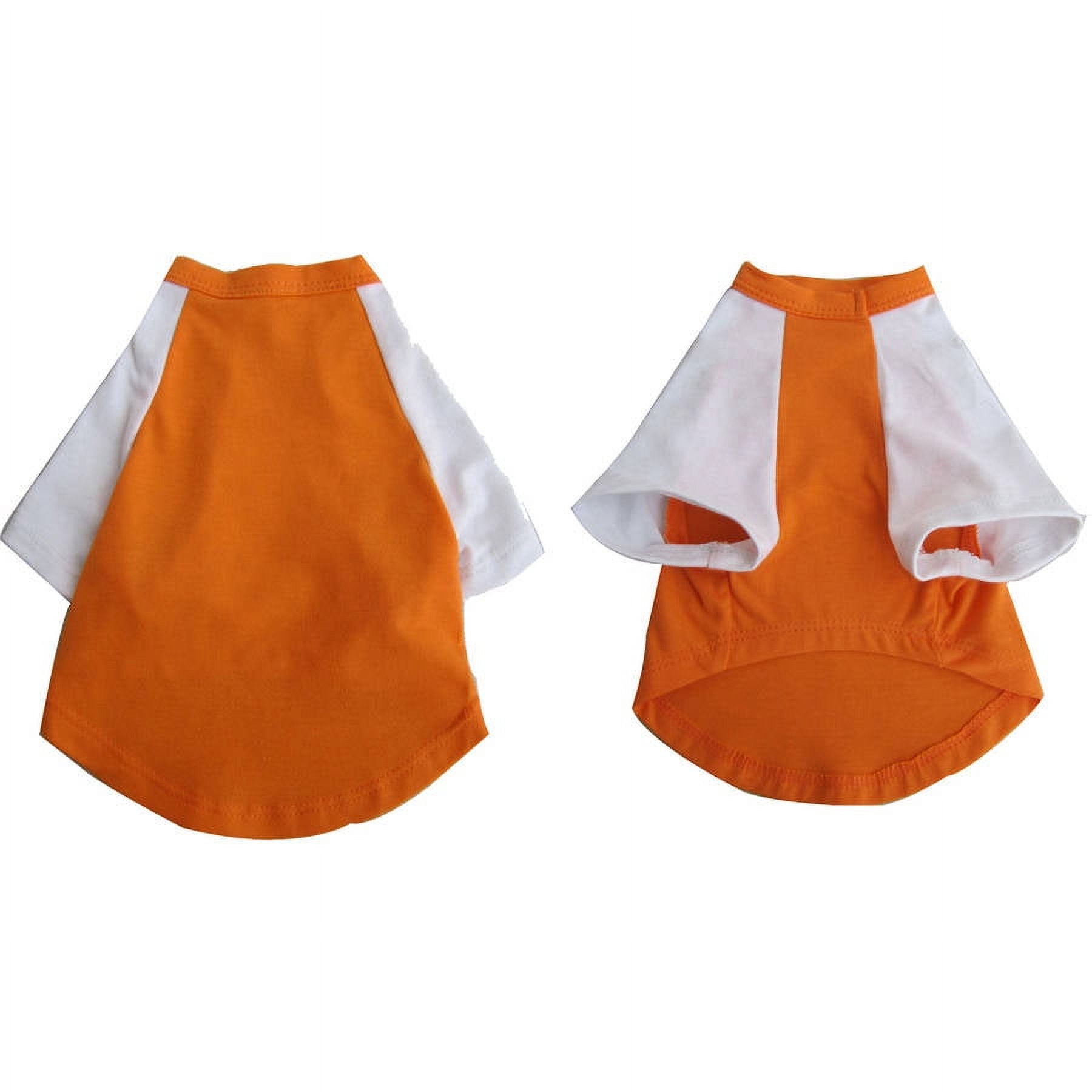 Iconic Pet Pretty Pet Orange and White Top, Medium
