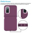 thumbnail image 5 of Njjex Galaxy S20 FE 5G Case, Sturdy Phone Case for Galaxy S20 Fan Edition 6.5"，Full-Body Shockproof Protection Heavy Duty Rubber Rugged Bumper 3-in-1 Case Cover - Burgundy, 5 of 7