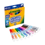 Crayola Ultra-Clean Washable Broad Line Markers, 10 Ct, Back to School Supplies, Classroom Essentials for Teachers, Gift, 3+