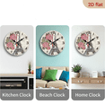 thumbnail image 4 of 2D Flat 1pc 10Inch Elegant Parisian Eiffel Tower Wall Clock with Red Rose Accents, Silent Movement, Round Wooden Clock, Battery Powered with AA Battery (Not Included), Digital Display, 4 of 7