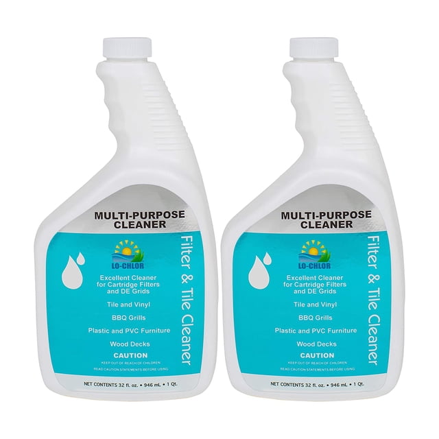Lo-Chlor FAT123-12 Multi Purpose Pool Filter & Tile Cleaner, 1 Qt, 2 Pack