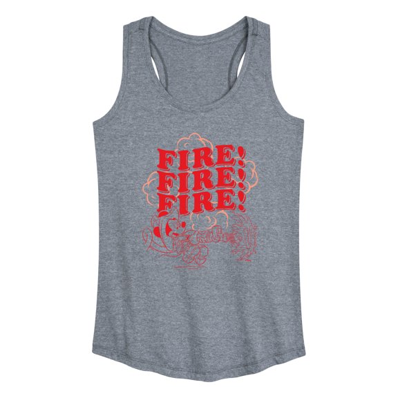 Disney - Firefighter Mickey - FIRE! Stacked - Women's Racerback Tank Top