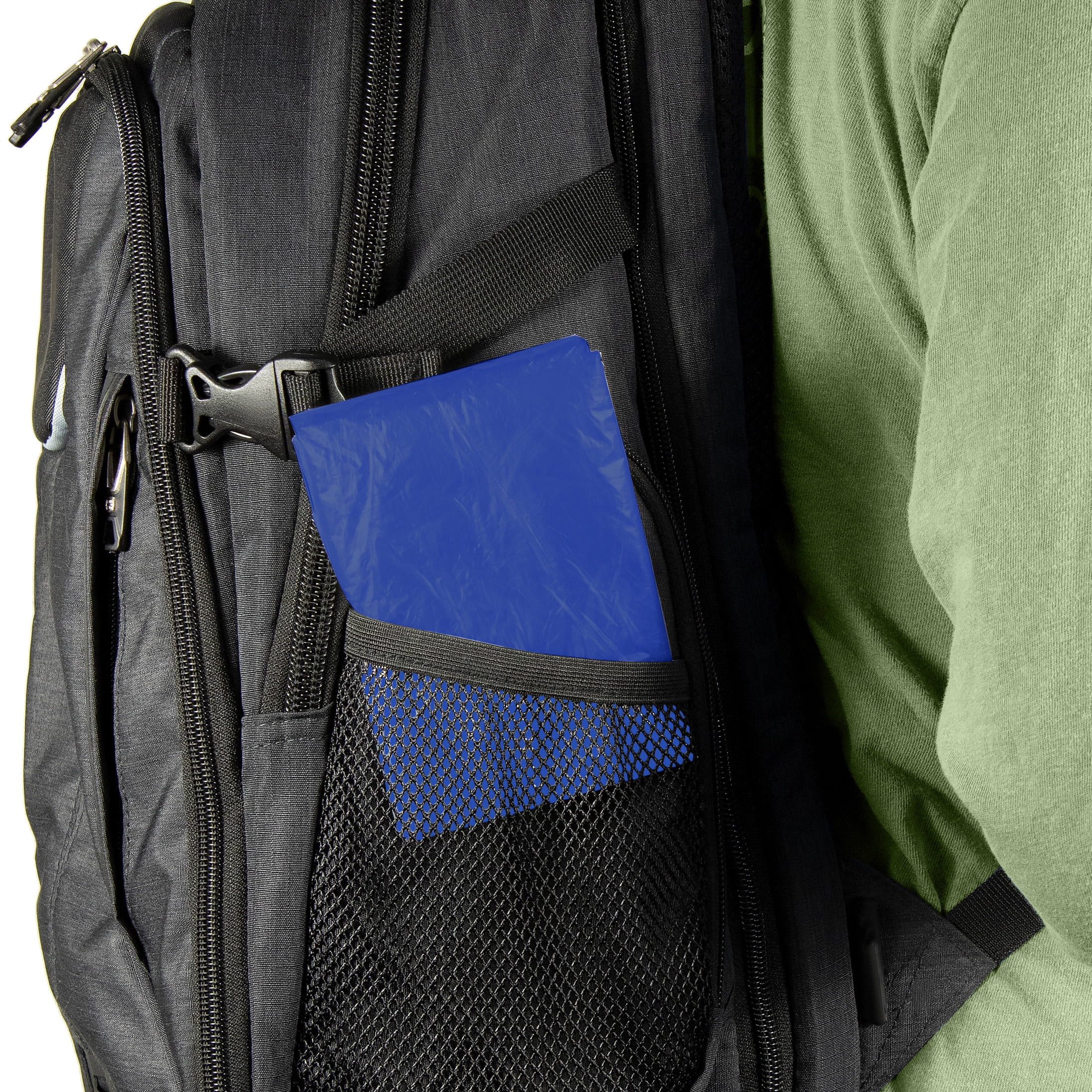 Ozark Trail Emergency Rain Ponchos, Blue, 100 Count