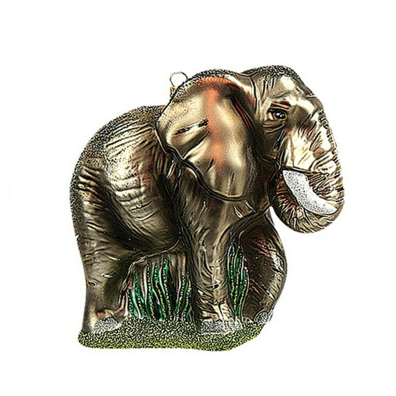 Large Elephant Polish Mouth Blown Glass Christmas Ornament  Tree Decoration