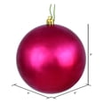 thumbnail image 2 of Adorno Navideño Bola Roja Brillante de 8" Vickerman con Bayas, 2 of 6