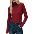 thumbnail image 5 of Zeagoo Women's Turtleneck Long Sleeve Tops Lightweight Base Layer T-Shirts Solid Slim Fit Thermal Top, 5 of 5