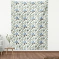 thumbnail image 4 of Ambesonne Floral Fabric by the Yard Upholstery, Hydrangea Flowers Summer Art, 3 Yards, Lavender and Sky Blue, 4 of 5
