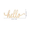 thumbnail image 2 of LEEYNEER 2Pcs Wooden Cutout Hello Words For Home Decor  Minimalist Design Rectangular Shape, 2 of 8