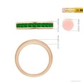 thumbnail image 4 of ANGARA Natural Channel Set Square Emerald Half Eternity Ring in 14K Rose Gold for Women (Size-2.4mm) | May Birthstone, Birthday, Anniversary, Jewelry Gift for Women | Natural Emerald Ring, 4 of 9