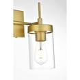 thumbnail image 5 of Living District Benny 2-Light Iron & Glass Bath Sconce in Brass/Clear, 5 of 7