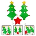 thumbnail image 2 of 1 Set Xmas Car Star Tree Decoration Set Christmas Tree Shaped Decors for Car, 2 of 9