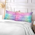 thumbnail image 7 of Coolnut Rainbow Mermaid Plush Pillowcase, Luxury Soft King Pillow Case for Hair and Skin, Set Standard Size Pillow Covers with Zipper Closure, 20x40in #494 Home Decor Gifts, 7 of 7