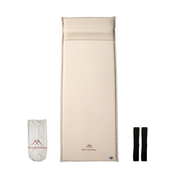 Mountainhiker Portable Self-Inflating Camping Mattress with Pillow, Lightweight & Waterproof for Outdoor Adventures, Single Air Bed for Hiking, Travel, and Backpacking.