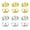 Gold A, variant on Gold Plated Stud Earrings for Womens,100Pc Ear Hooks Earring Sisters Gifts form Sister