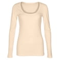 thumbnail image 4 of TINZ Womens Long Sleeve Neck Ribbed Knit Fitted Casual Tops Tee Slim Basic Shirts Athletic Tops for Women Loose Fit Women Compression Shirts Long Sleeve Compression Long Sleeve Women, 4 of 4