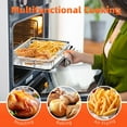 thumbnail image 7 of Air Fryer Basket for Oven,Oven Air Fryer Basket and Tray with 30 PCS Parchment Papers,2 Set Stainless Steel Air Fryer Pan and Crisper Tray for Baking Grilling Silver, 7 of 7