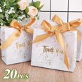 thumbnail image 2 of 20PCS Thank You Gift Bags Creative Paper Bag 11.5 x 4.5 x 10cm Small Bag for Birthday Wedding Party Gifts (Gold), 2 of 5