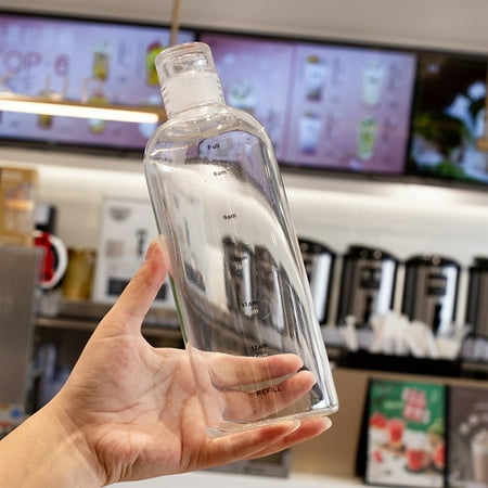 

Water Bottles Clear High-temperature Resistance 500ml/700ml Creative Portable Time Scale Water Cup