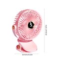 thumbnail image 3 of Kraoden Portable Rechargeable USB Mini Fan with Digital Display, Quiet, 5 Adjustable Speeds, Brushless Motor, Low Noise, Table Clip Design, Suitable for Dormitory and Home Use, 3 of 6
