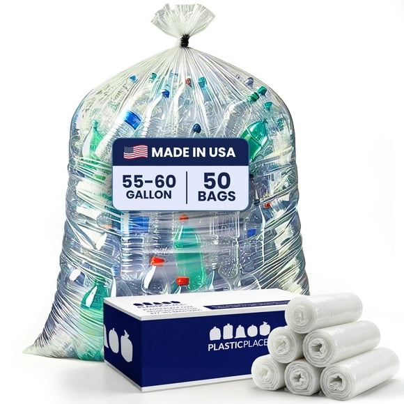 Bolsas de basura Plasticplace Heavy Duty 208-227 L, 50 unidades, 1.5 mil