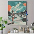 thumbnail image 4 of Qisvanset 12x16 Inch Japanese Wave Red Sun Canvas Print Wall Art, 4 of 5