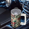 thumbnail image 5 of 30oz Xmas Tumbler with Lid and Straw, Stainless Steel Cup with Handle Red Bowknot Travel Mug, Holiday Presents, 5 of 5