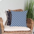 thumbnail image 2 of Block Print Throw Pillow Covers 18x18 Inch Set of 2 Vintage Blue and White Floral Boho Outdoor Spring Farmhouse Decorations Decorative Throw Pillows Cases for Home Living Room Couch Decor, 2 of 6