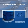 thumbnail image 5 of Topcobe Outdoor Lounger Set with 2 Chaise Chairs, Swivel Table, Reclining Back, Casters, Pillow & Headrest, Vibrant Blue for Relaxing Patio Seating, 5 of 11