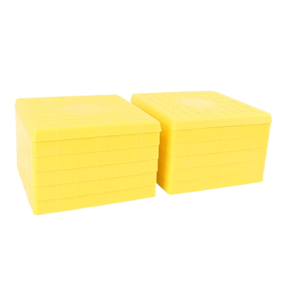 Interlocking Leveling Blocks, Adjustable Height Up To 35000 Lbs Capacity Lasting Polypropylene 12PCS Heavy Duty RV Jack Blocks for Travel Trailer Camping Car